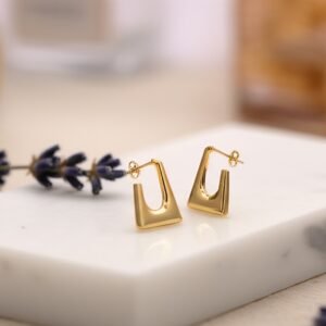 Geometric Gold Earrings