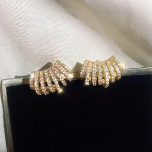 Unique Eight Claw Gemstone Stud Earrings - Alinora Jewels