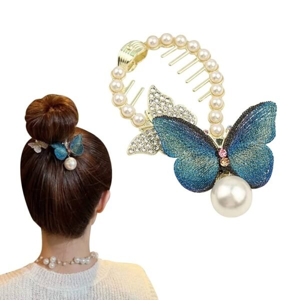 Trending Elegant Butterfly Hair Bun Maker - Alinora Jewels - Image 3