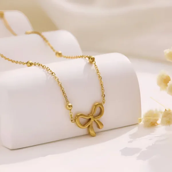 Amora Bow Necklace - Alinora Jewels - Image 5