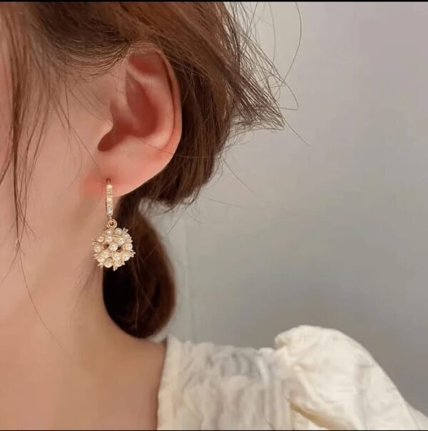 Classic Gold Plated Pearl Stud Earrings - Alinora Jewels - Image 3