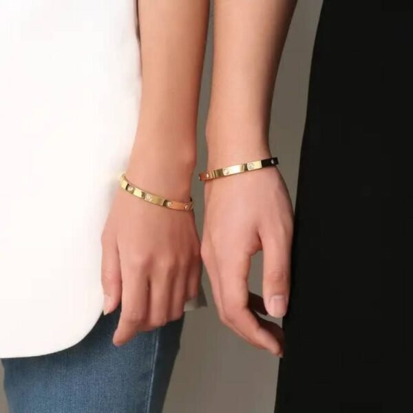 Iconic 18k Gold Plated Cartier Style Bracelet - Alinora Jewels - Image 2