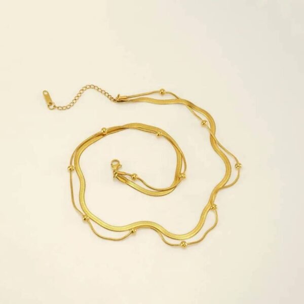 Mini Balls Snake style Gold plated Bracelets