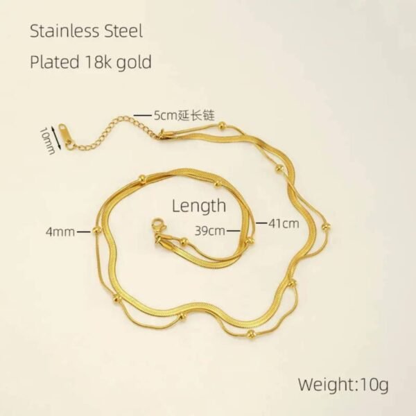Mini Balls Snake style Gold plated Bracelets