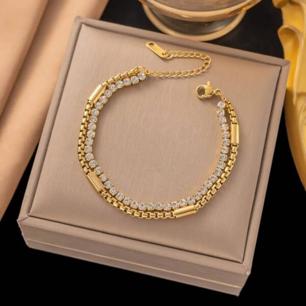 Double Layered Diamond Bracelet