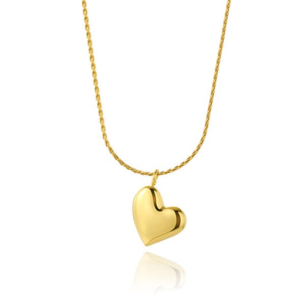 Gold Plated Heart Shape Necklace - Alinora Jewels - Image 4