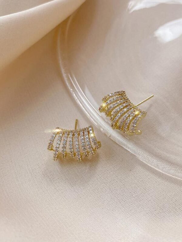 Unique Eight Claw Gemstone Stud Earrings - Alinora Jewels - Image 4