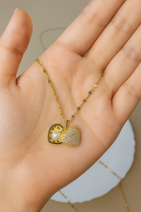 18k gold plated bow charm pendant