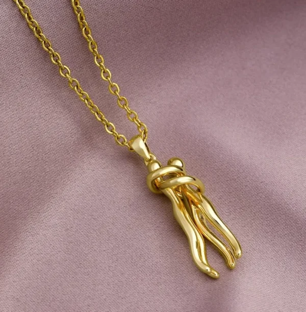 Affectionate Gold Plated "Hug" Necklace - Alinora Jewels - Image 2