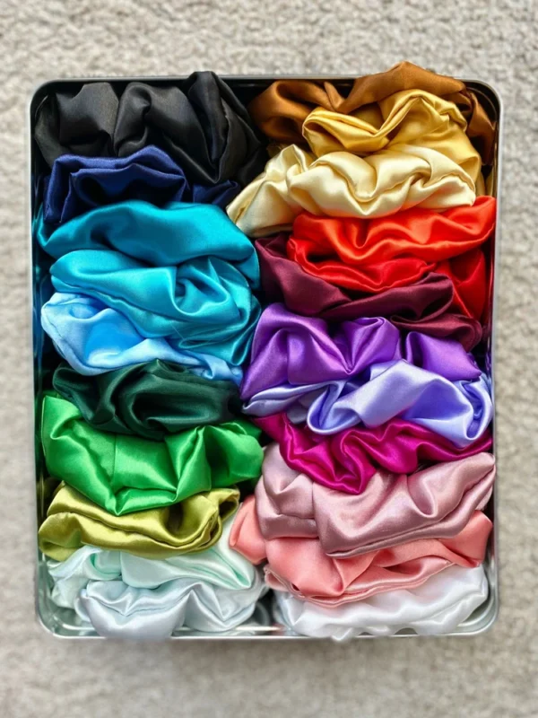 Vibrant Multicolour Hair Scrunchies - Alinora Jewels Accessories